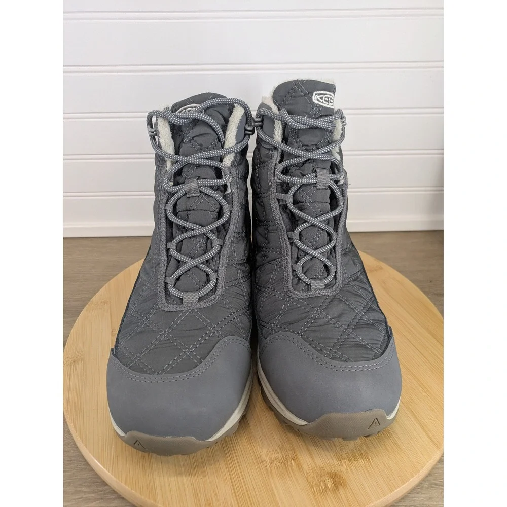 KEEN Terradora‎ II Waterproof Boots Women's 10.5 Gray Quilted Winter Thermal -25